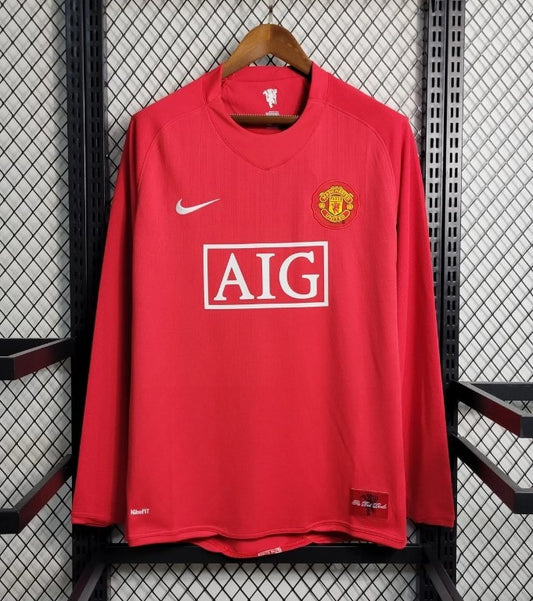 Retro Manchester United 08/09 Long Sleeve Home Shirt